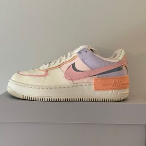 SIZE9 air force 1 sail/orange chalk/obsidian/pink glaze colorway PRACTICALLY NEW